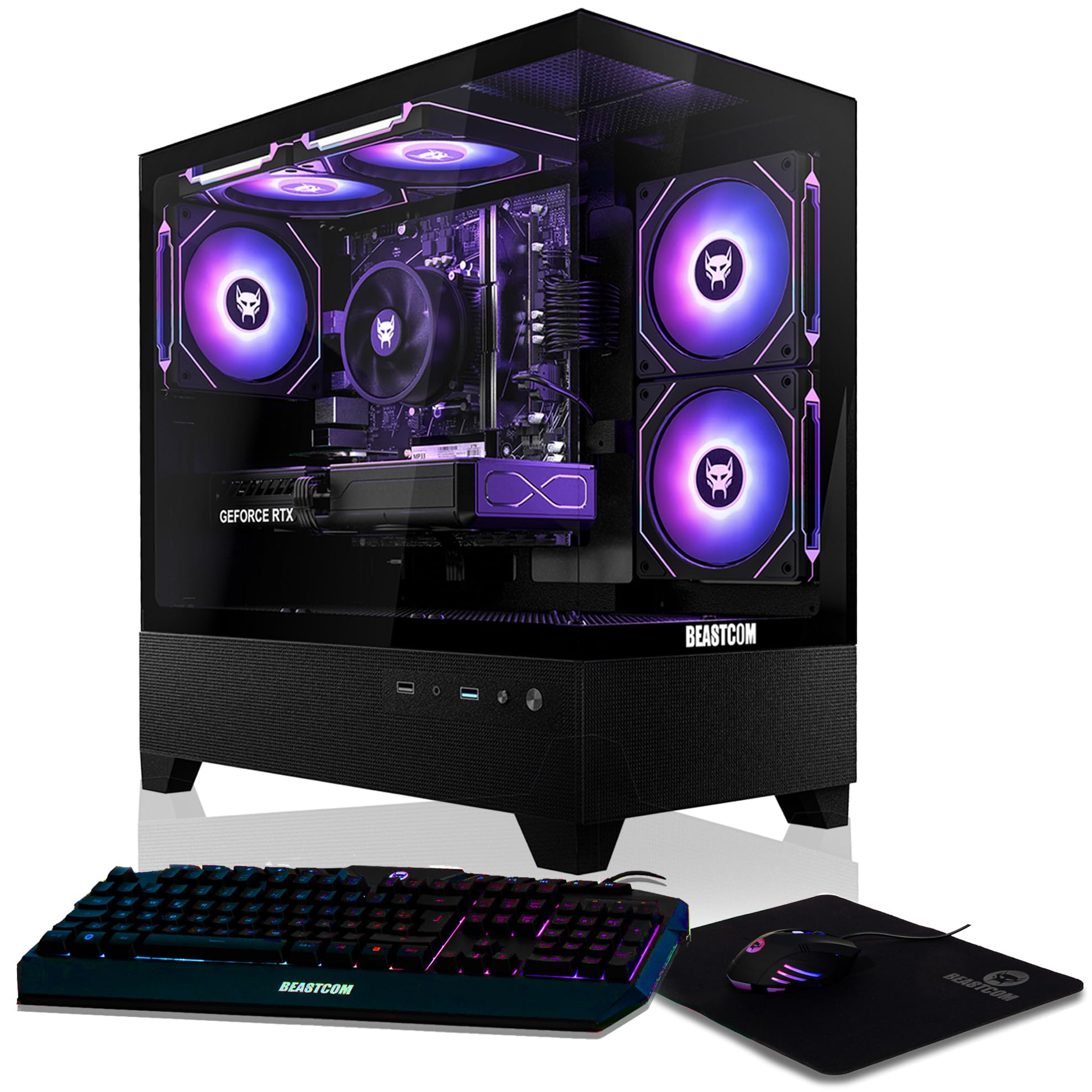 BEASTCOM Q5 Pro Gaming PC | AMD Ryzen 7 8700F 6X 5GHz 16 Threads | RTX 5060 8GB | 32GB RAM | 1TB NVMe SSD | WiFi 5 | Windows 11 Pro