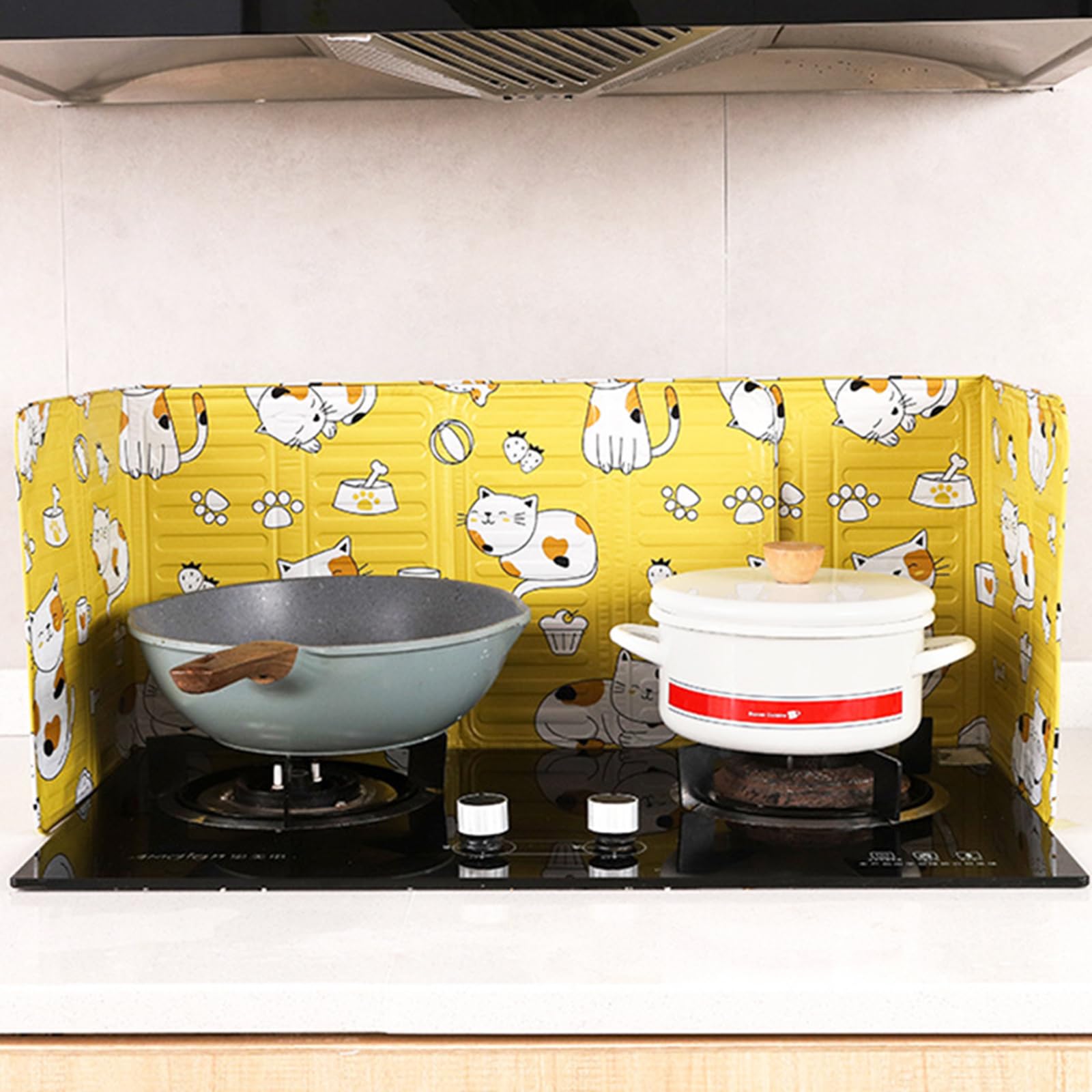 ANTOLE Oil Splash Guard Cooking 2Pack,Foldable Splatter Proof Baffle Stove Heat Insulation Sheet for Cooking Frying Stove Top Splatter Screens For Stove Top
