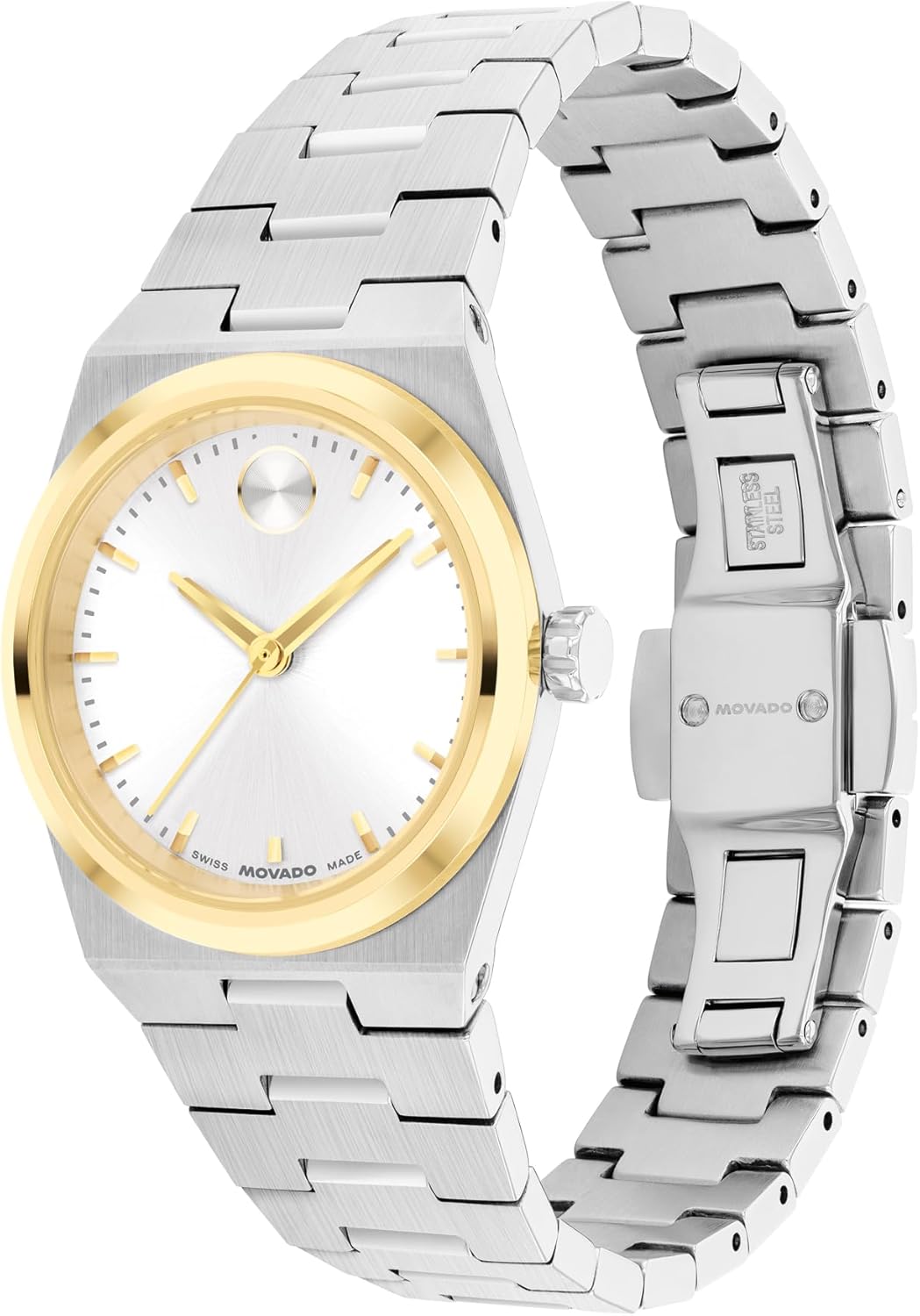 Movado Women's Bold Quest Mini 28mm Watch, Swiss Quartz Movement, Stainless Steel Case and Bracelet, Signature Dot, Modern Petite Luxury Timepiece - Image 2