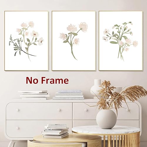 Miniatura 3 de Arte de pared en acuarela floral, imágenes botánicas de flores rosas, póster de flores silvestres, pinturas de plantas de acuarela, pósteres de