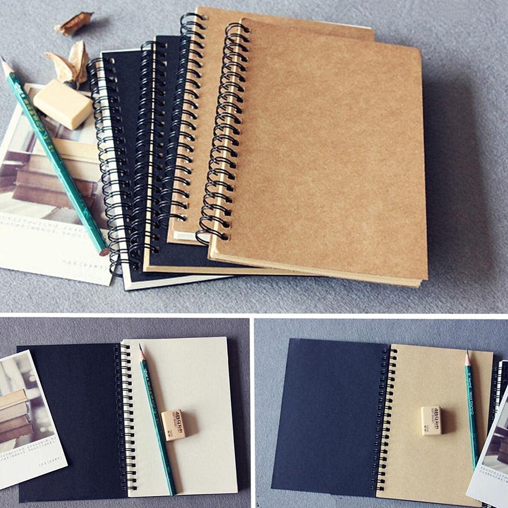 Quaderno Appunti Retro Notebook Kraft Spiral Legatura Blank Graffiti Sketchbook Notebook Laurea Giardino Regalo Uso for Ufficio, casa, Scuola o Business Taccuino per Lavoro(20 Pieces)