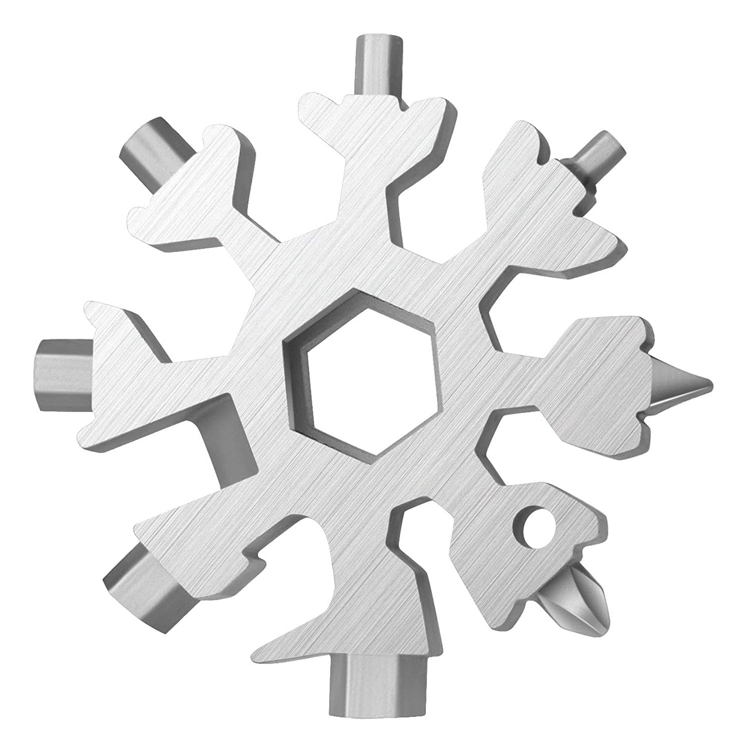 Durable & Portable 18 in 1 Snowflake Multi-Tool, Snowflake Bottle Opener Flat Phillips Screwdriver Kit Wrench-image-40
