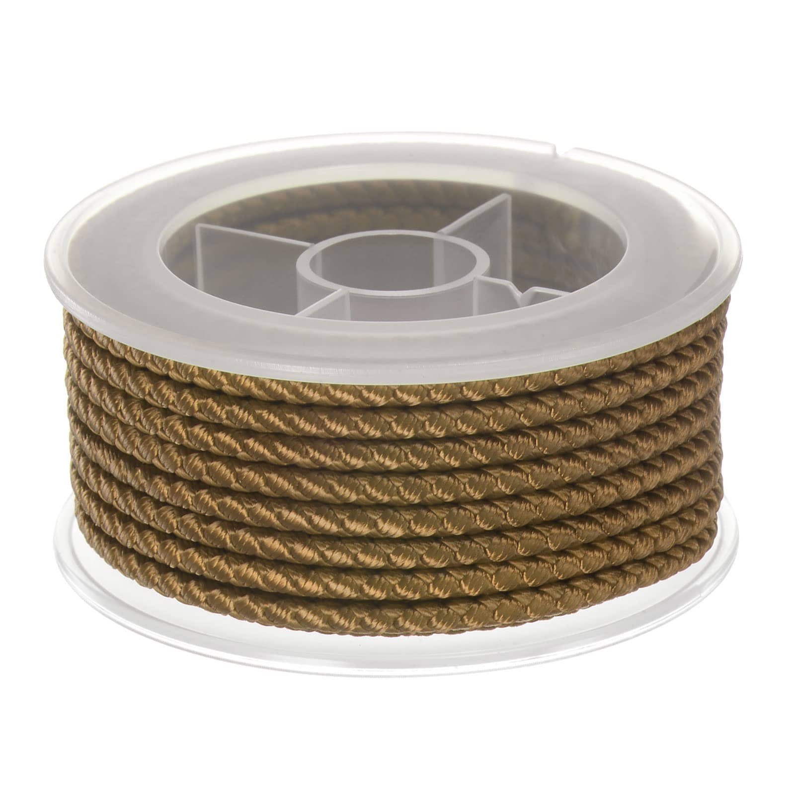 sourcing map Nylon Thread Twine Beading Cord 3mm Extra-Strong Braided Nylon Crafting String for Bracelets Jewelry Making DIY Crafts 4M/13 Feet, Dark Khaki
