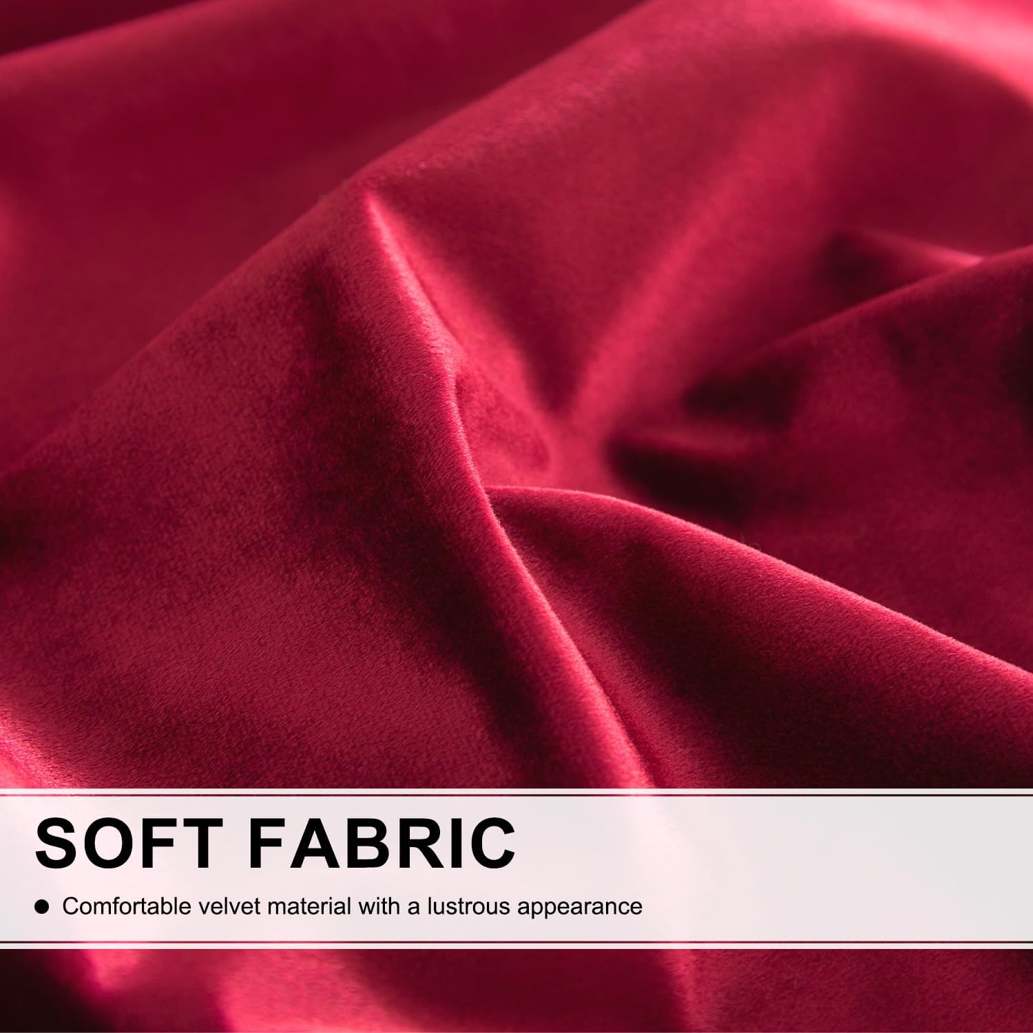 VOGOL Burgundy Vintage Style Velvet Waterfall Valance, 40 x 45, 1 Panel
