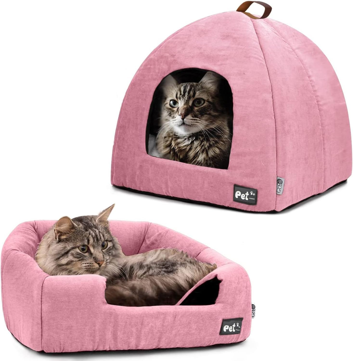 Premium Pet Beds for Cats and Small Dogs, Cat Bed Cave,Enclosed Small