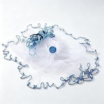 Cast Net for Freshwater and Saltwater Fishing Heavy Duty Fish Nets Easy Throw Design with 3ft/4ft/5ft/6ft/7ft/8ft/9ft/10ft/11ft/12ft Radius