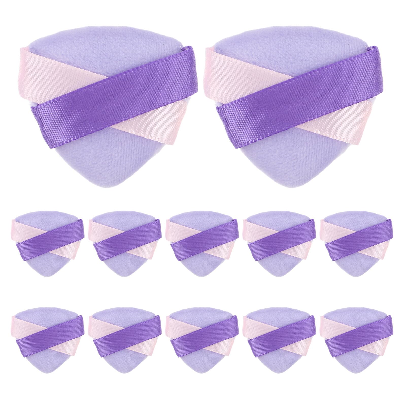 20pcs Mini Triangular Velour Foundation Blending Sponges Non-slip Powder Puff for Face Makeup Artists Travel Beauty Tools