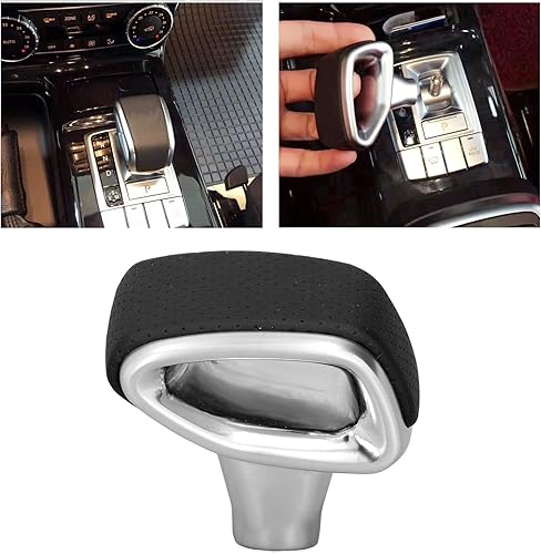 Miniatura 2 de Fydun Pomo de palanca de cambios de coche, pomo de aleación de cuero perforado de repuesto para Mercedes Benz Clase G W463 G500 G350 G63 G65 G55
