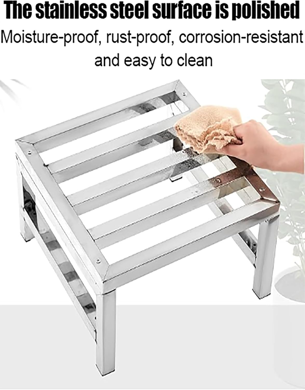 Heavy-Duty Aluminum Dunnage Rack - 1850 lb Capacity, 10/15cm Height, Detachable Storage Solution for Warehouses, Retail & Industrial Use (10cm/3.9in, 25x25cm)