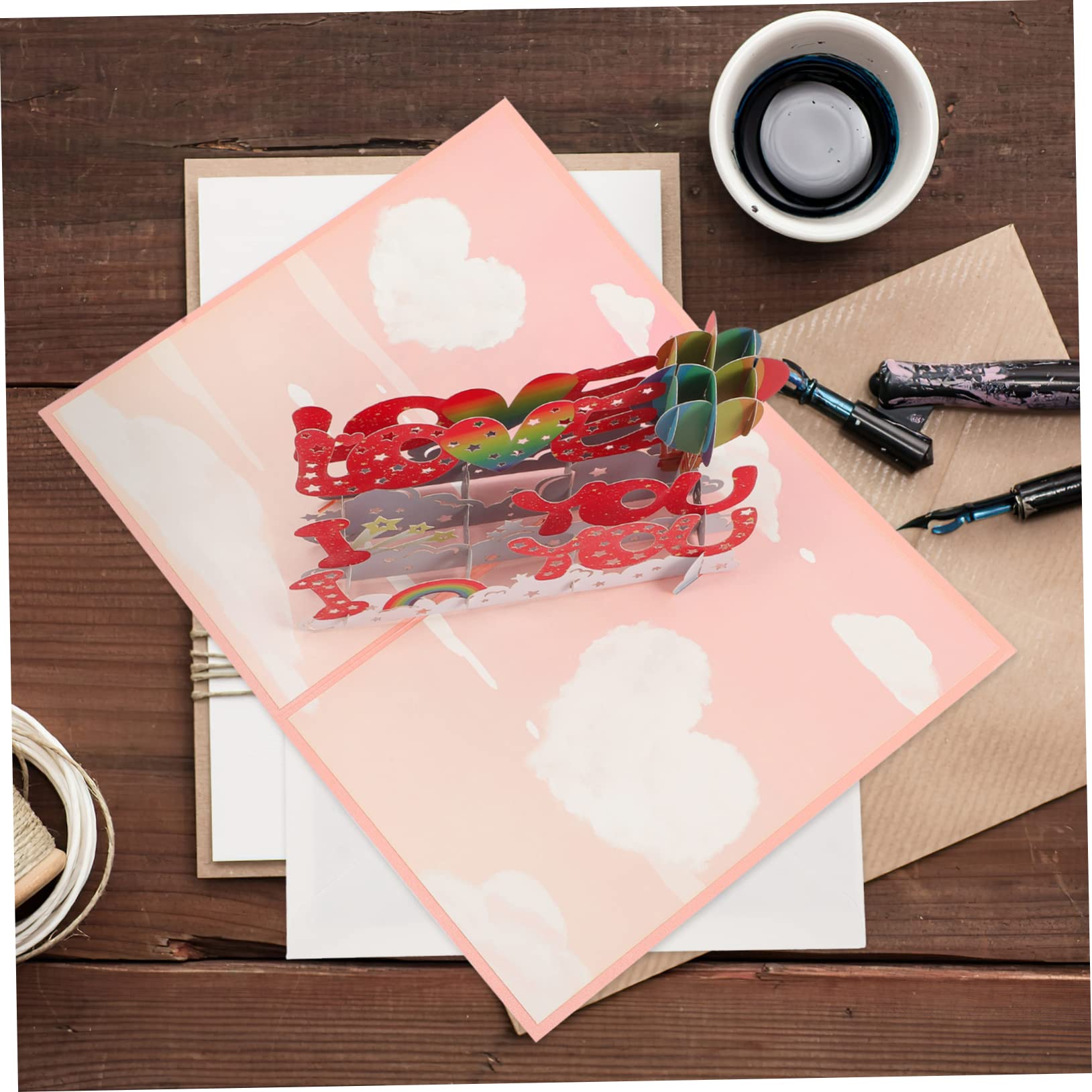 TEHAUX 5ensembles Cartes De Vœux Pour Anniversaire Mariage Saint-valentin Et Fête Des Mères De Carte Personnalisable Avec Messages Touchants