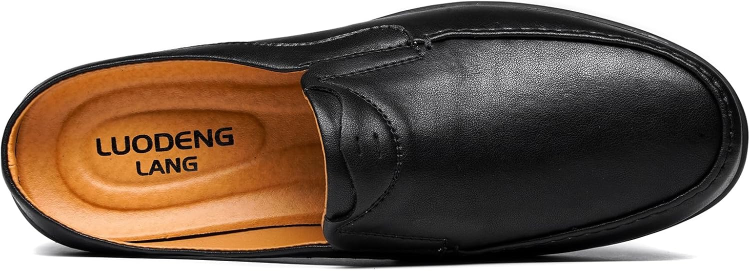 Men’s Slip-On Loafers Handmade Leather Slippers Breathable Comfortable Soft Hand Stitched no-heel Casual Shoes For Men - Image 4