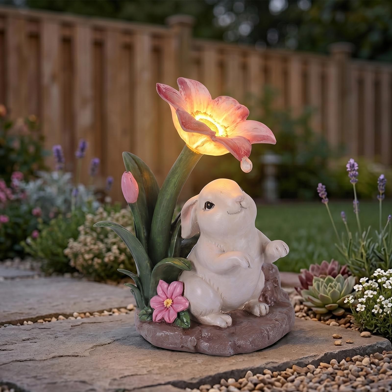 Décoration de cour lumineuse en résine LCCCK pour illuminer un jardin sombre