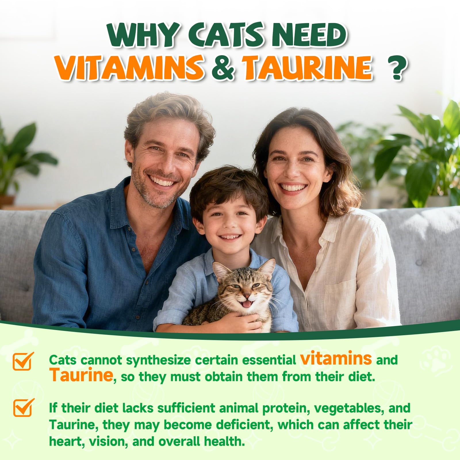 Taurina para Gatos Vitaminas - 500 Golosinas, 19 en 1 CardíAca & Visión Felina, Energía & Vitalidad, Inmune, Multivitamínico para Gatos Taurina, Minerales, Premios Vitaminados para Gato
