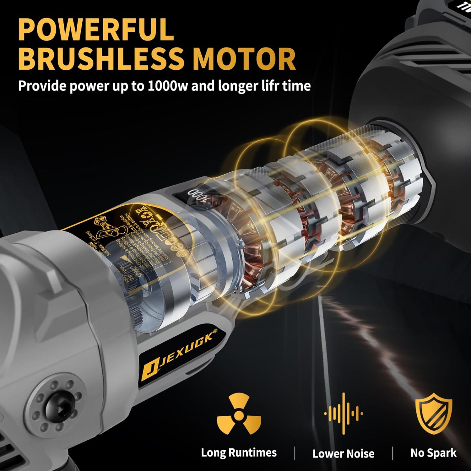 5" Cordless Car Buffer Polisher, 21V Professional Brushless Polisher w/ 2 x 4.0Ah Battery, Orbital Pulidora De Autos Inalambrica w/ 6 Speed, Car Buffer Waxer Kit for Sanding, Scratch Removing - Image 3