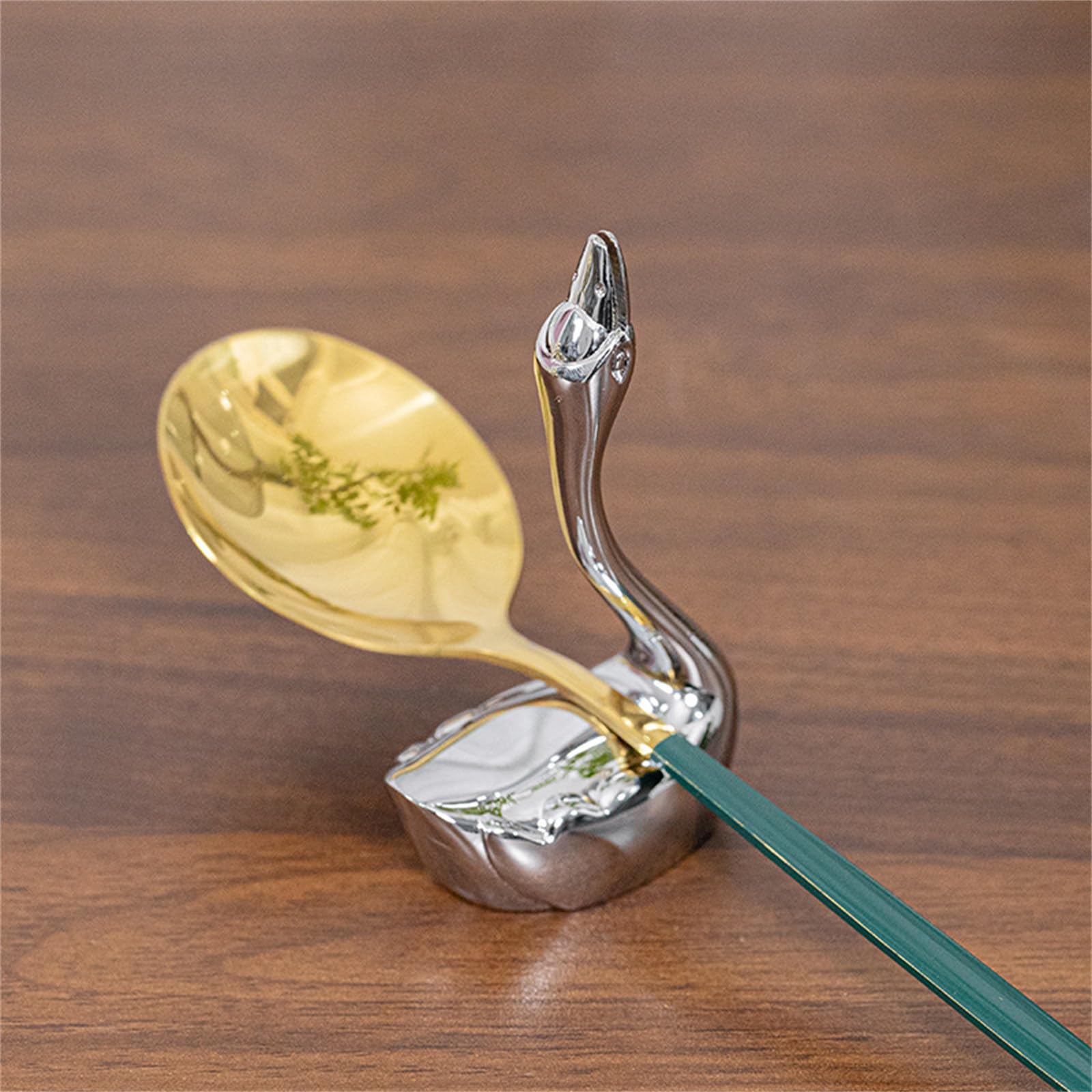 Multifunktionale Kirsite Kreative Gänse-Utensilienhalter für Essstäbchen, Löffel, Gabeln, fügen Sie Kunst auf Tische hinzu, Küchenzubehör