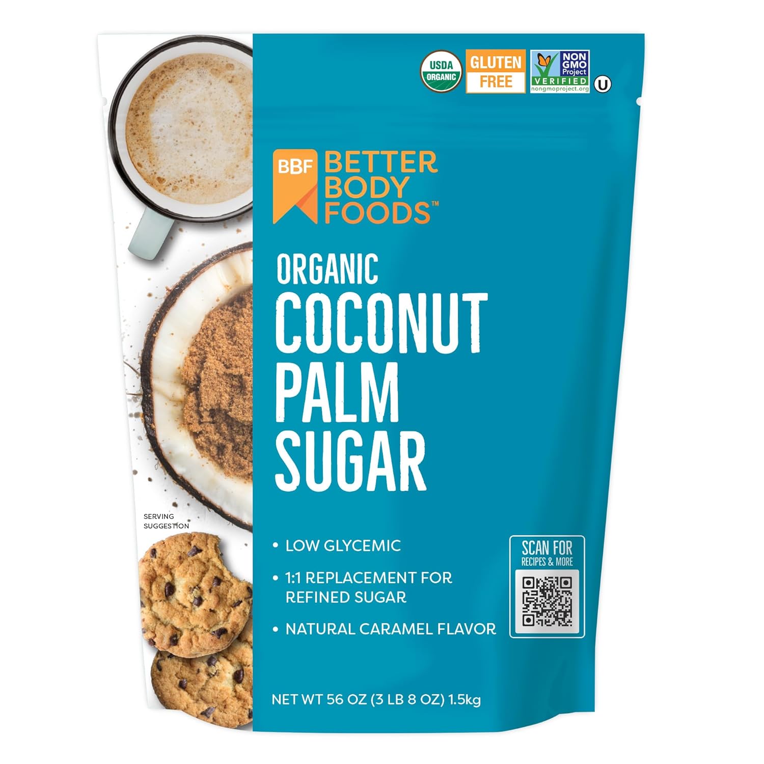 BetterBody Foods Organic Coconut Palm Sugar