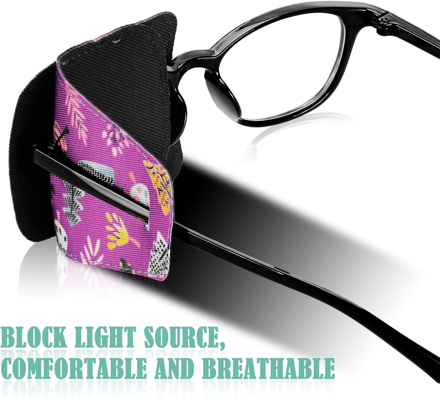 Sosation 10 Pcs Eye Patches for Adult Left Right Eye, Eyepatch for Glasses, Mixed Styles
