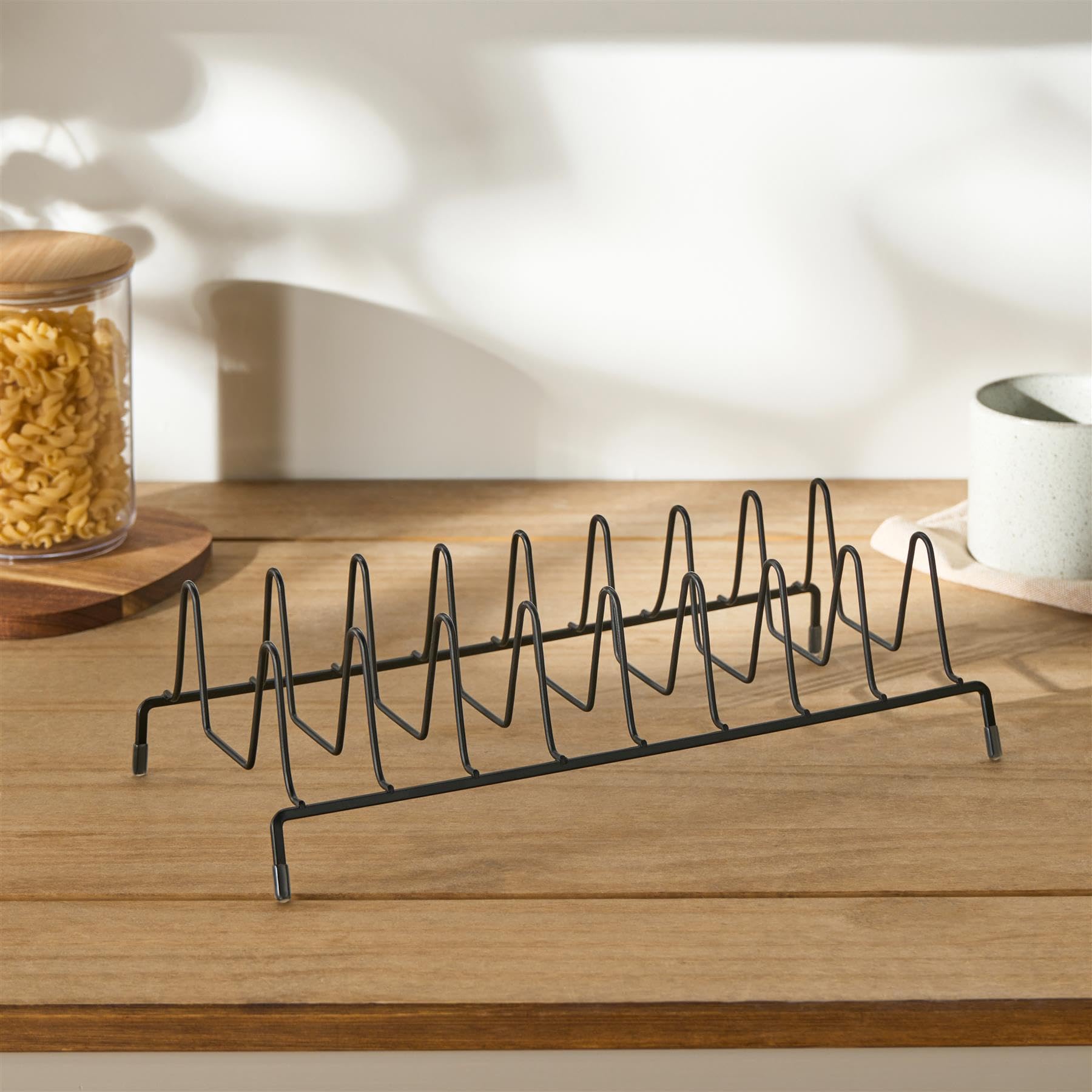 OHS Plate Organiser Storage Dish Drying Rack Metal Drainer from B&Q