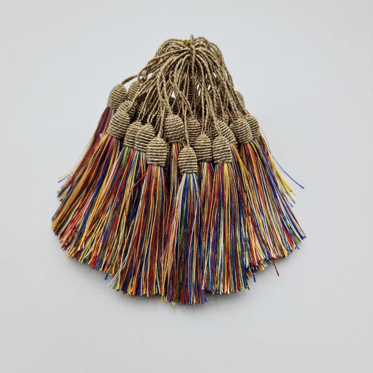 2-100 sztuk/partia 15cm wiszące liny jedwabne frędzle Fringe szycia pomponem wykończenia kluczowe frędzle dla majsterkowiczów upiększyć akcesoria do zasłon-50 sztuk, Sapphire 11 (błękitny 10 50 sztu