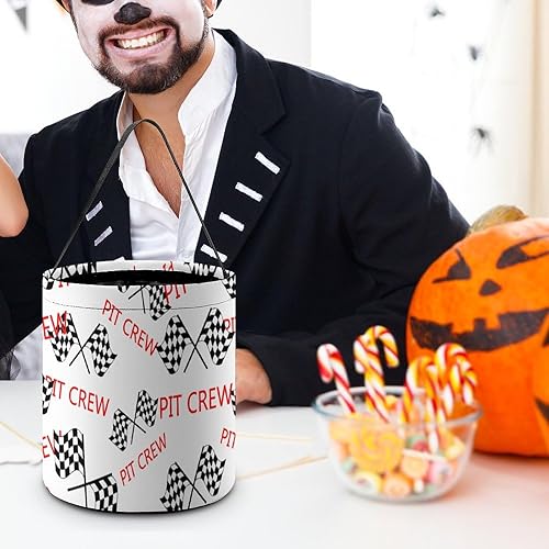 Miniatura 8 de Banderín de Halloween con bandera a cuadros para auto de carreras, bolsa reutilizable con asa para fiestas