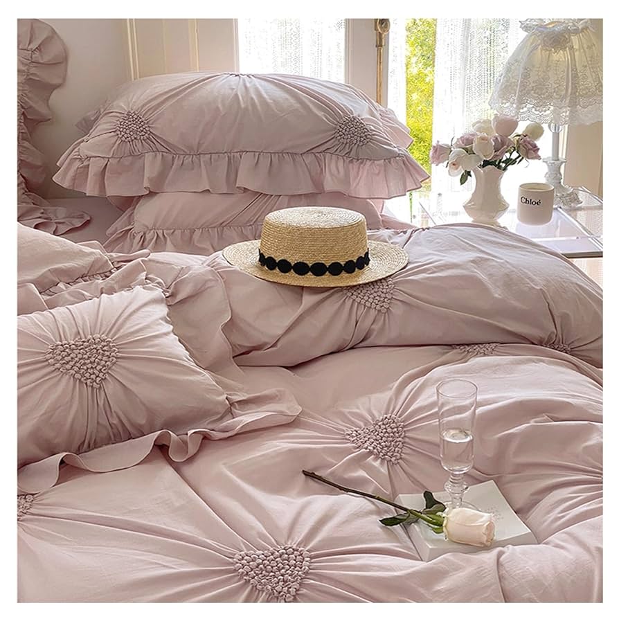 3カラー ホーム＆キッチン ブロケードベルベット布団カバー 4点