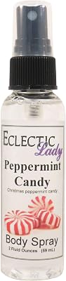 Peppermint Candy Body Spray, 2 ounces, Body Mist for Women with Clean, Light & Gentle Fragrance, Long Lasting Perfume with Comforting Scent for Men & Women, Cologne with Soft, Subtle Aroma For Daily