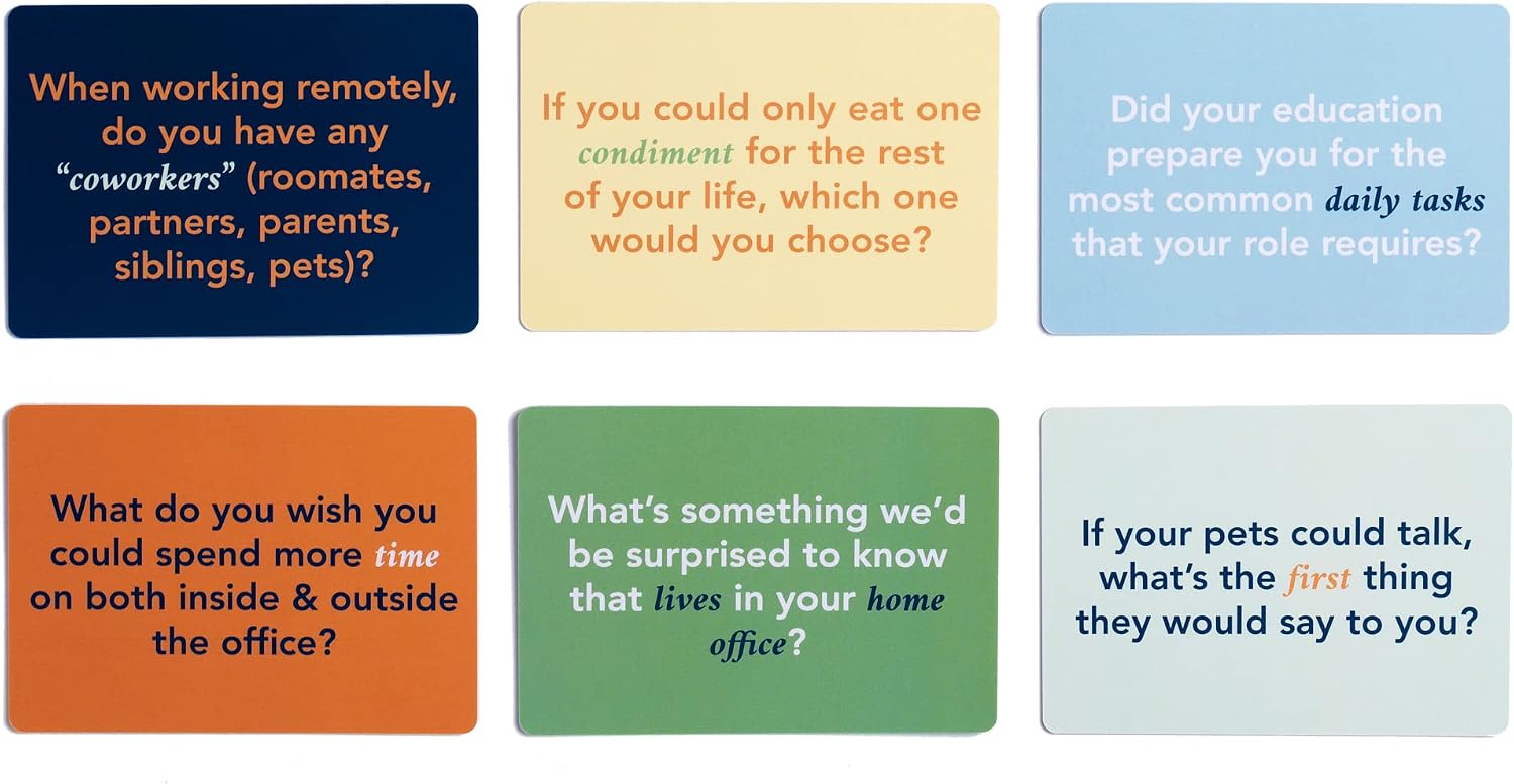Building Blocks : Team Building Card Game for Work - 150 Conversation Starters & Ice Breakers to Get to Know Your Coworkers - Office Activities & Training Tool