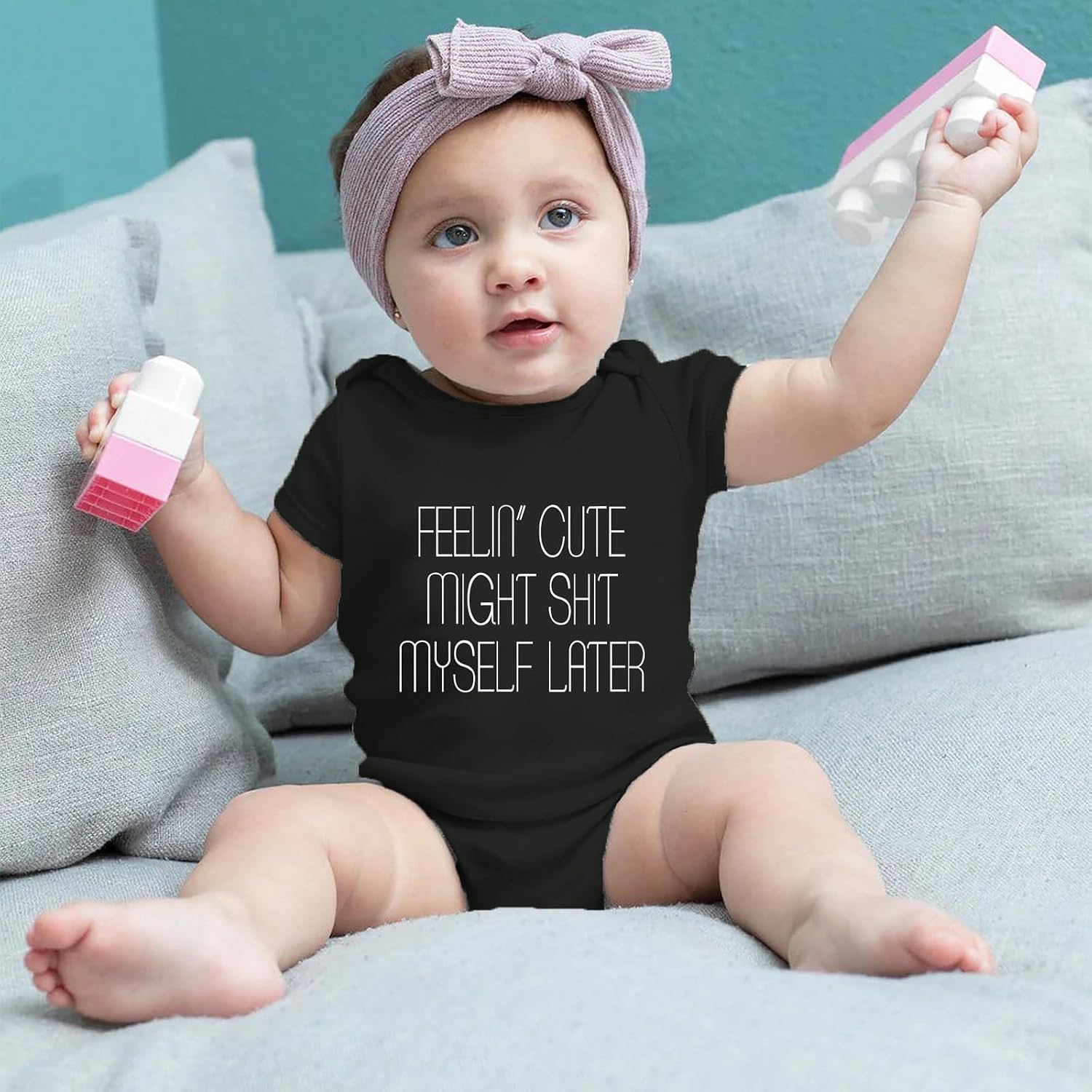 listery Funny Romper Cute Novelty Infant Baby Bodysuit Funny Baby infant Pregnancy Announcements image 3