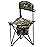 Portal Extra Large Quick Folding Tripod Stool with Backrest Fishing Camping Chair with Carry Strap (Camo)
