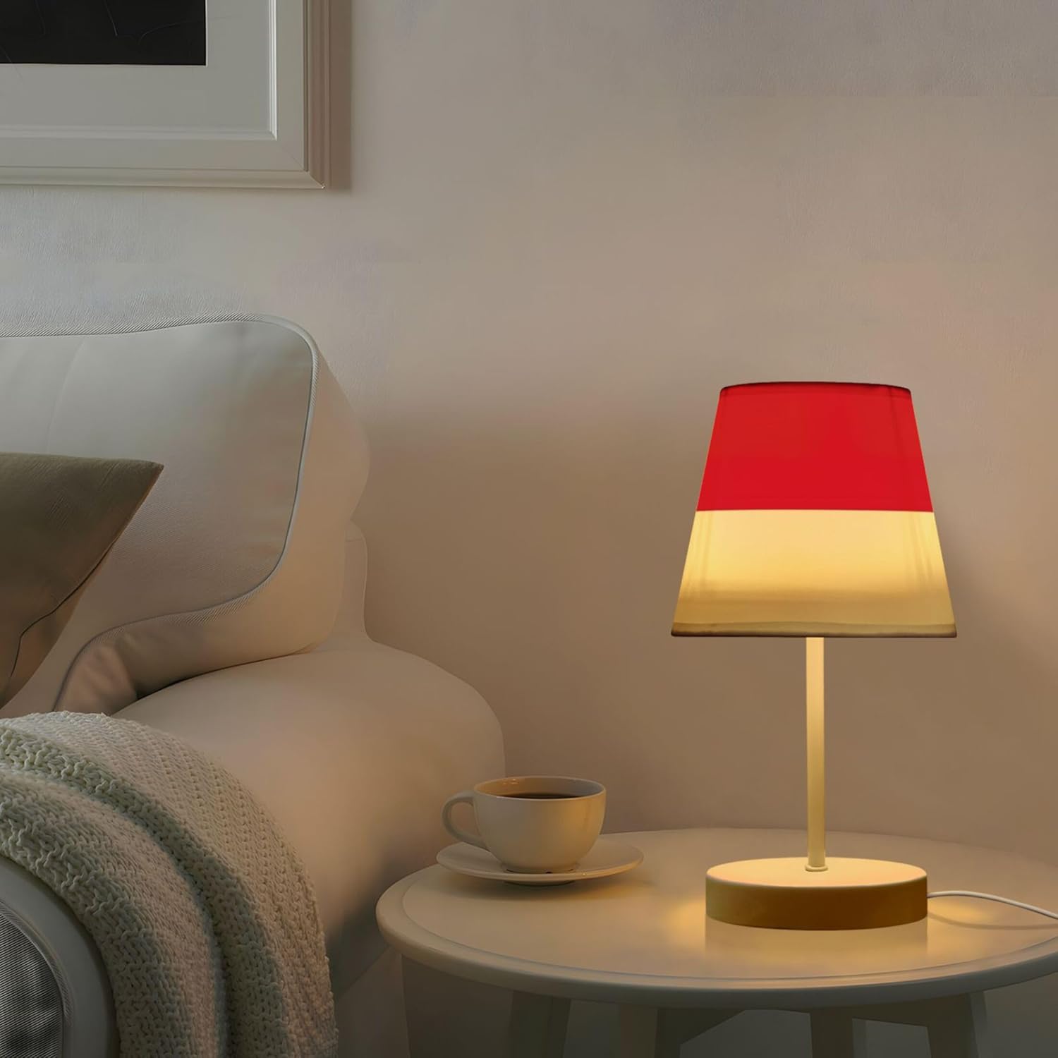 Custom Monaco Flag Modern Table Lamps Led Bedside Lamp Nightstand USB Rechargeable Unique Lamps Kids Room Decor