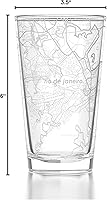 Vista 3 de Well Told Vaso de cerveza grabado con mapa de Tokio Japón, grabado con mapa de la ciudad, regalo para los amantes de la cerveza