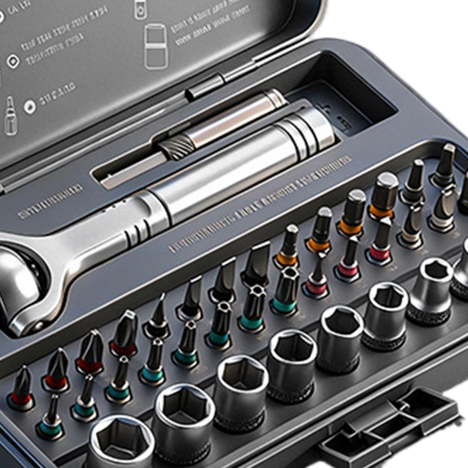 Cacciavite a Cricchetto Magnetico Kit di Attrezzi per Elettronica 40 in 1 | Cacciavite di Precisione con Manico Rimovibile per Smartphone Tablet PC Computer Orologi Occhiali