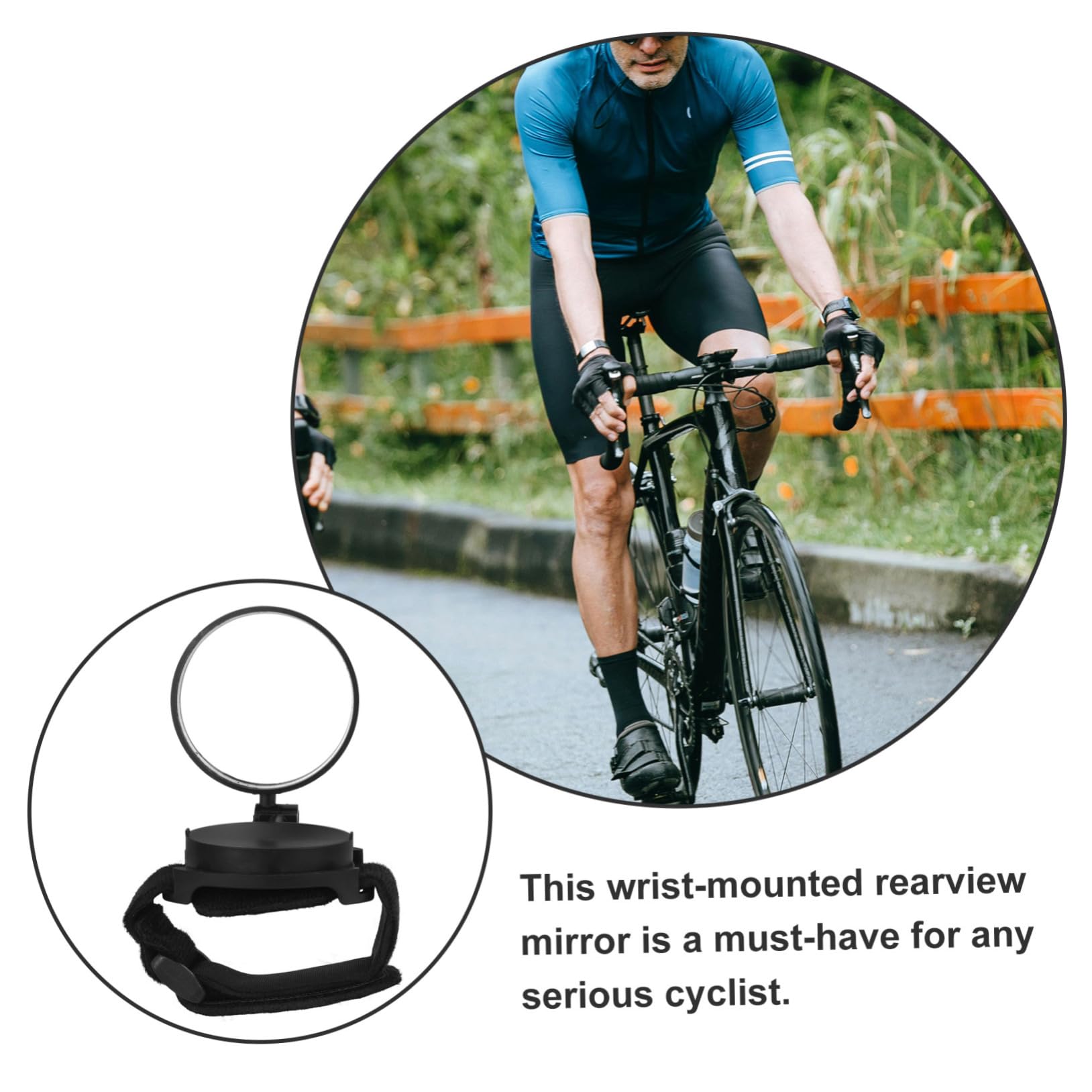 Toyvian 5 Pièces Rétroviseur de Poignet pour avec Rotation à Miroir Arrière Pratique pour Cyclisme Accessoire de Sécurité pour Types de Vélos