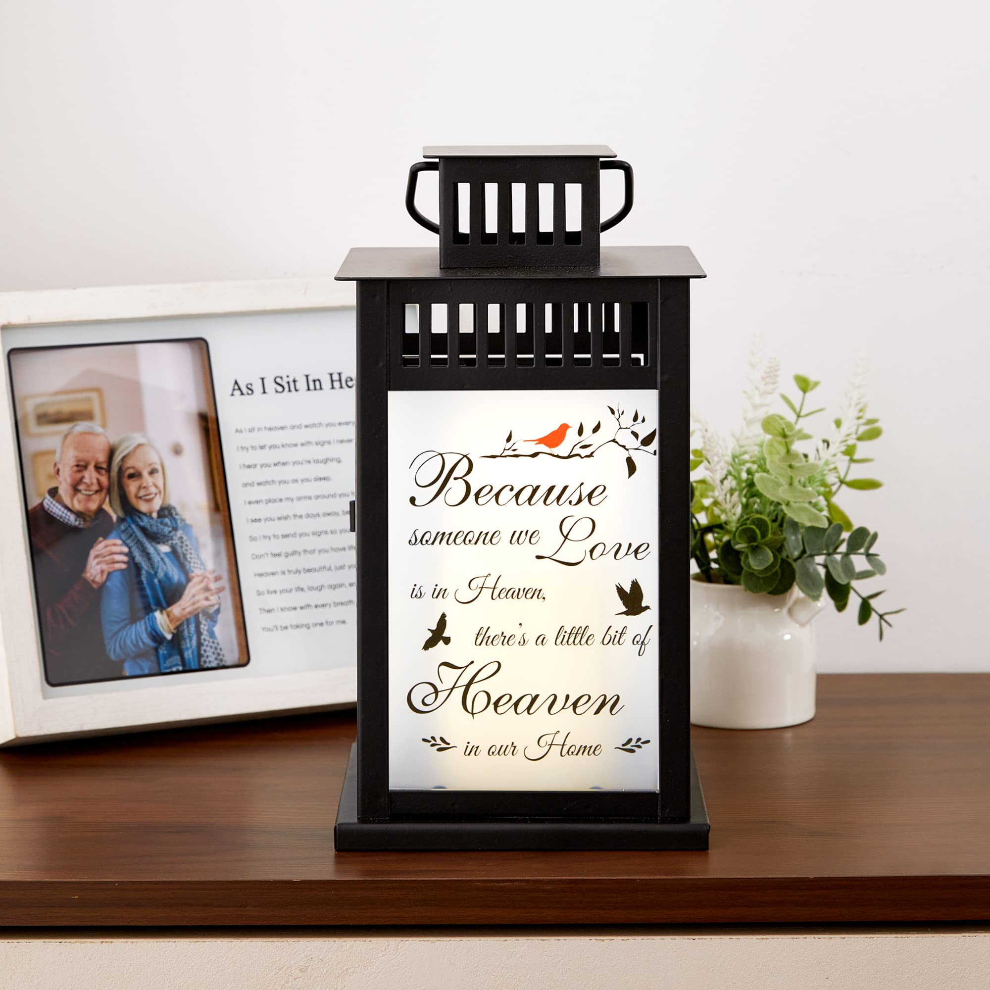 Lanterna Memoriale HN - Decorazione Lutto Con Luci LED Tremolanti