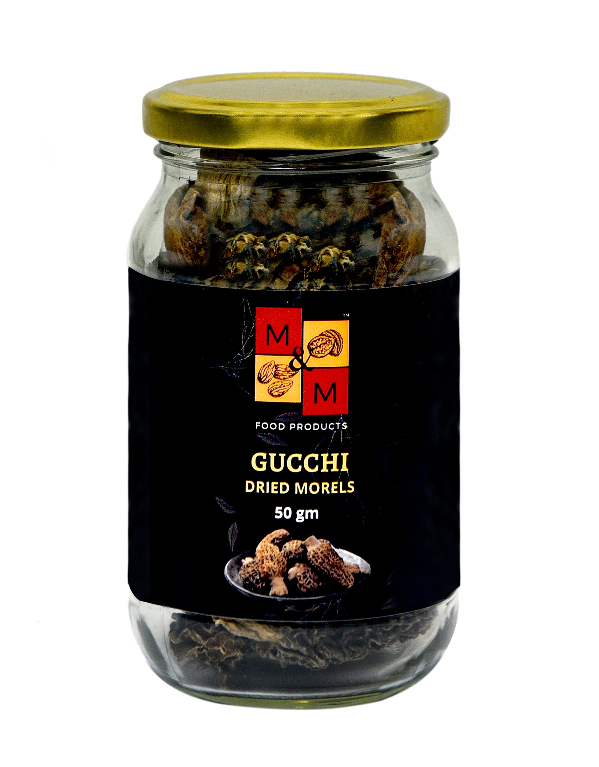 M&M FOOD PRODUCTS Dried Morel Mushroom 50 Gm|Guchhi|Gucchi|Guchi|Kanned Dried Dark Caps Of Gucchi Morel Mushrooms|Guchi Dried Packed Glass Jar|Gucci Mushroom|Morchella Conica Medium Sized,50Gm (B0B749RY6J) Amazon Price History, Amazon Price Tracker