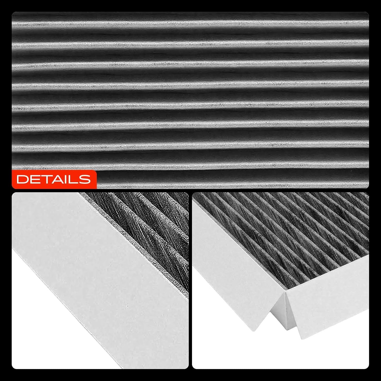 A-Premium 2-PC Cabin Air Filter with Activated Carbon Compatible with Mercedes-Benz SL500 2003-2006, SL55 AMG 2003-2008 5.5L, SL550 2007-2013, SL600 2004-2011, SLR McLaren 2005-2009, G63 SL63 SL65 AMG