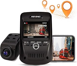 REXING V1 MAX 4K Dash Cam 3840X2160@30fps UHD WiFi GPS Car Dash Camera w/Night Vision, Supercapacitor,170 Degree Wide Angle, Mobile App, Loop Recording, G-Sensor, Parking Monitor, Support up to 256GB