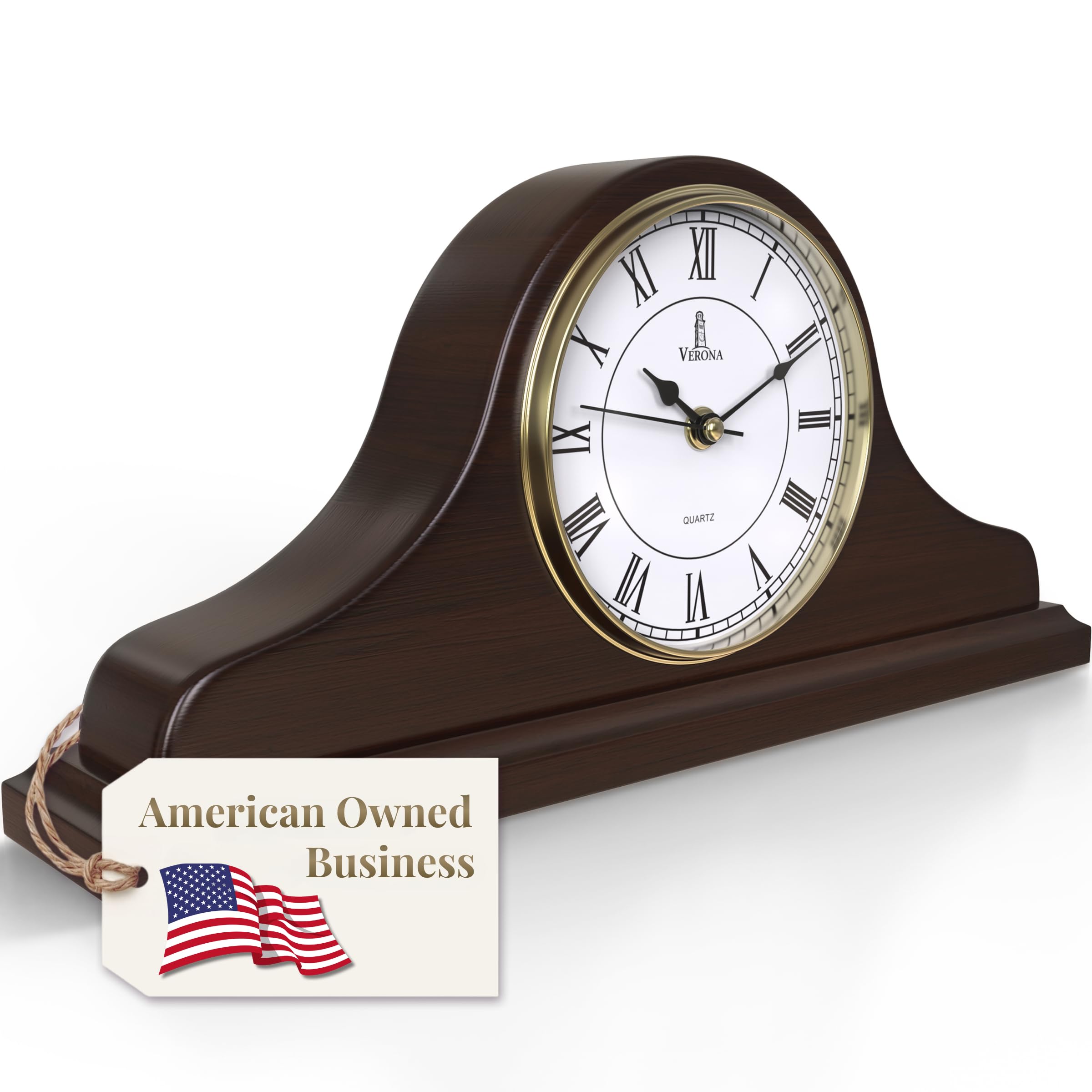 Battery Operated Mantel Clock - Wooden mantel clocks for living