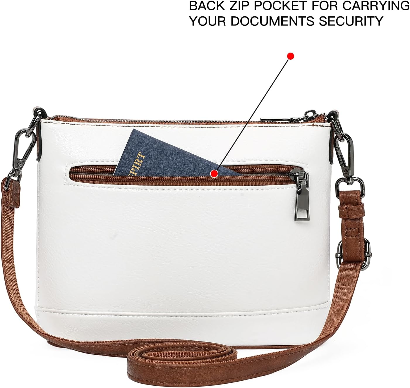 GOIACII Small Crossbody Bags for Women Multi Pocket Travel Phone Purse Leather Shoulder Bag with Tassel Gift - Image 4