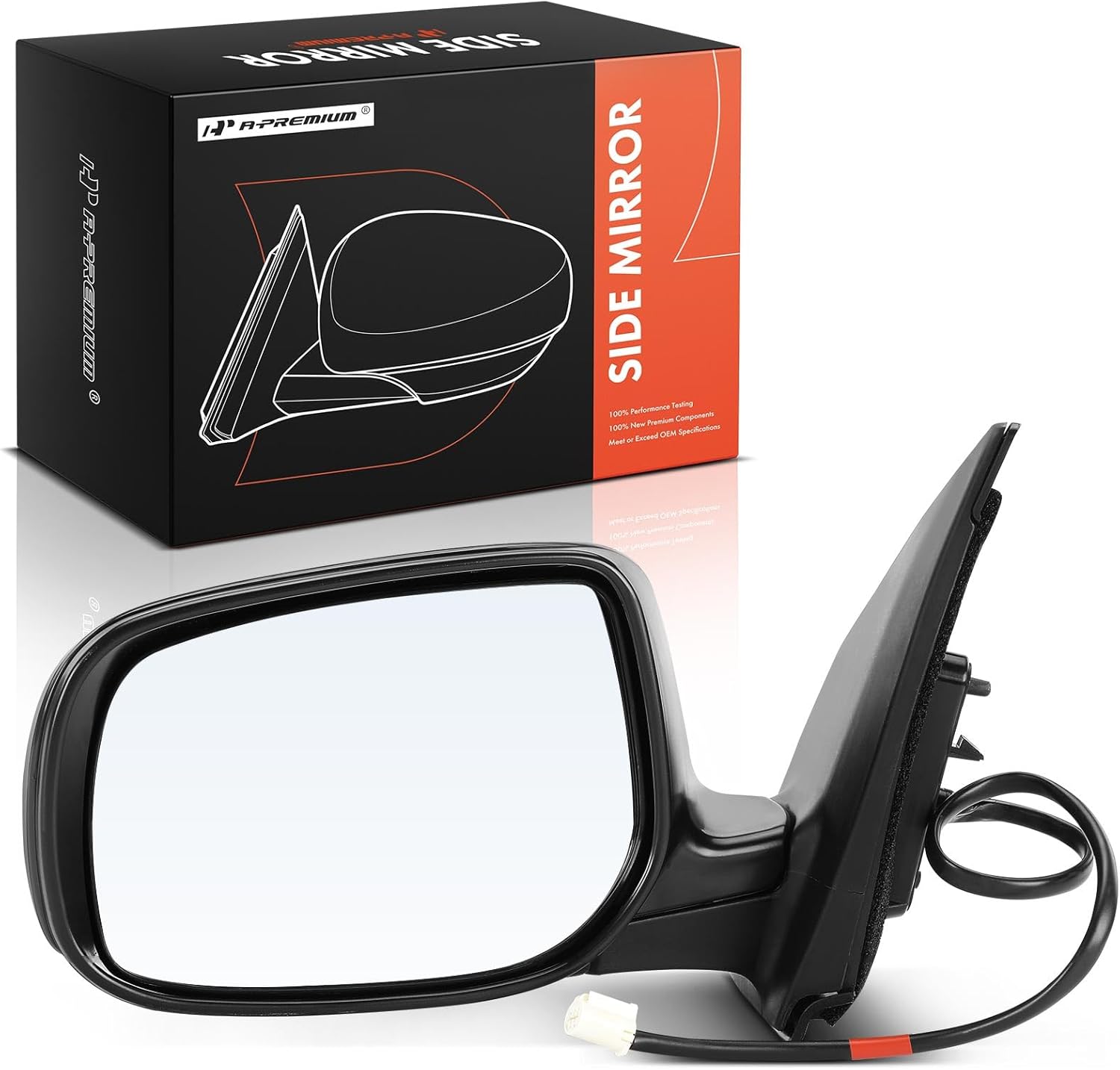 A-Premium Driver Side Power Door Mirror - Compatible with Toyota Corolla 2009 2010 2011 2012 2013 - Non-Heated, Manual Folding Black Outside Rear View Mirror - Replace# 87940-12C60