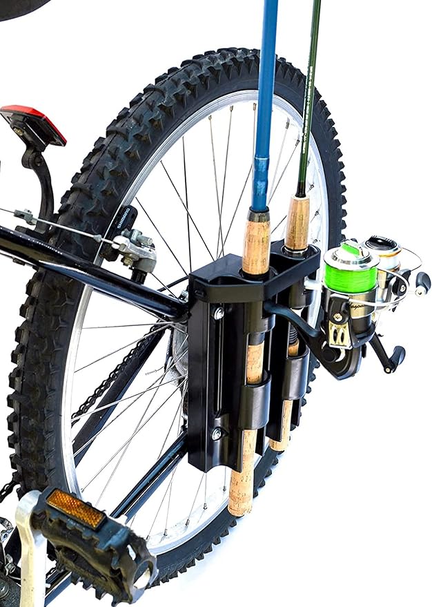 Bike Fisherman Bike Fishing Rod Holder Holds Two Rods