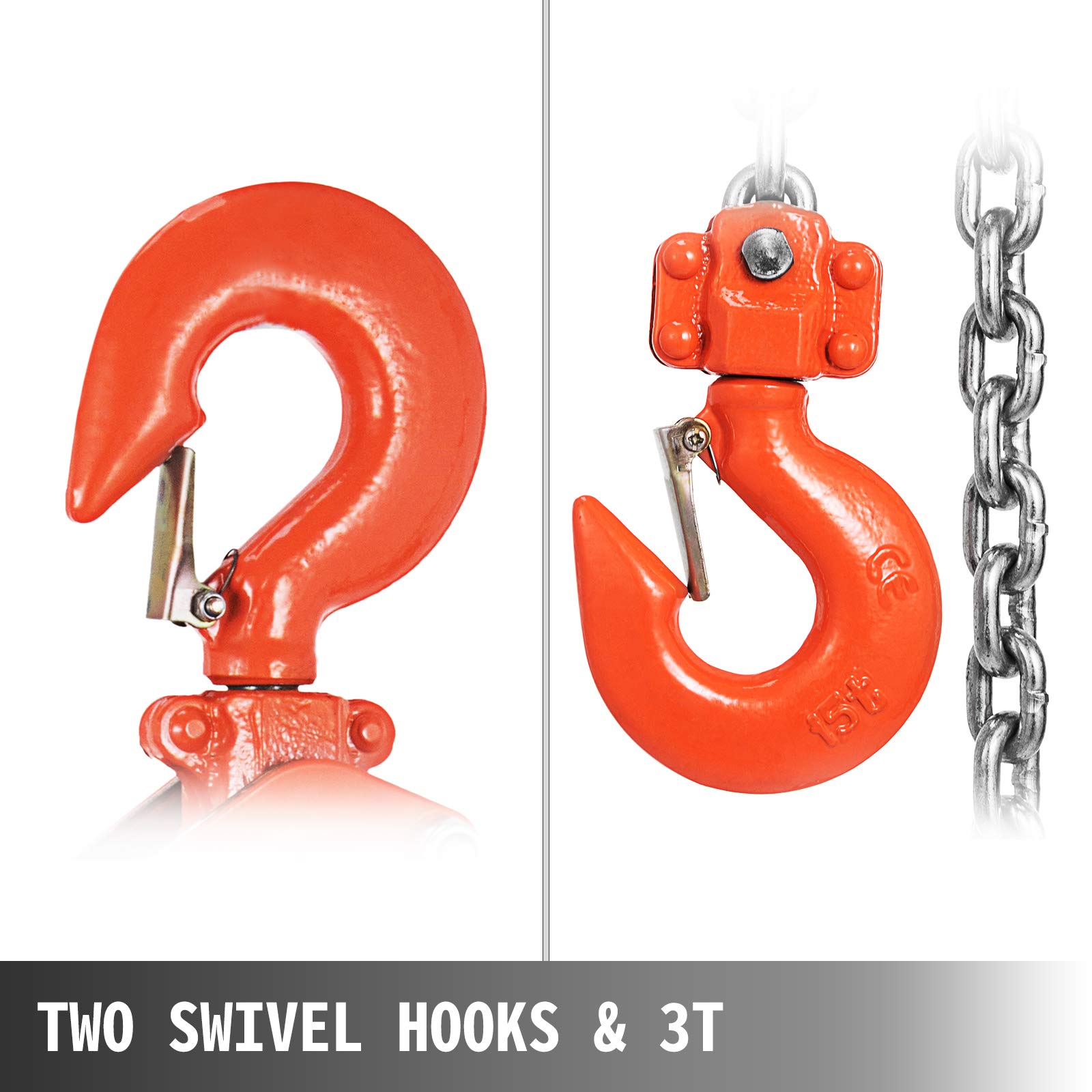 VEVOR Lever Block Chain Hoist 3Ton 6000LBS Chain Block 5FT Chain Hoist