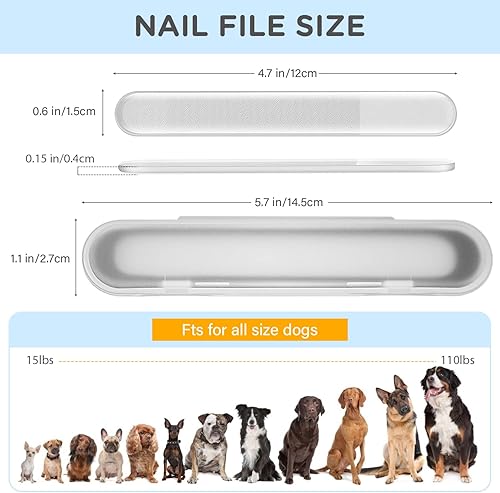Miniatura 6 de WeinaBingo Lima de uñas para perros, limpiadora de uñas suave e indolora para garras y patas, ideal para perros, gatos, pájaros
