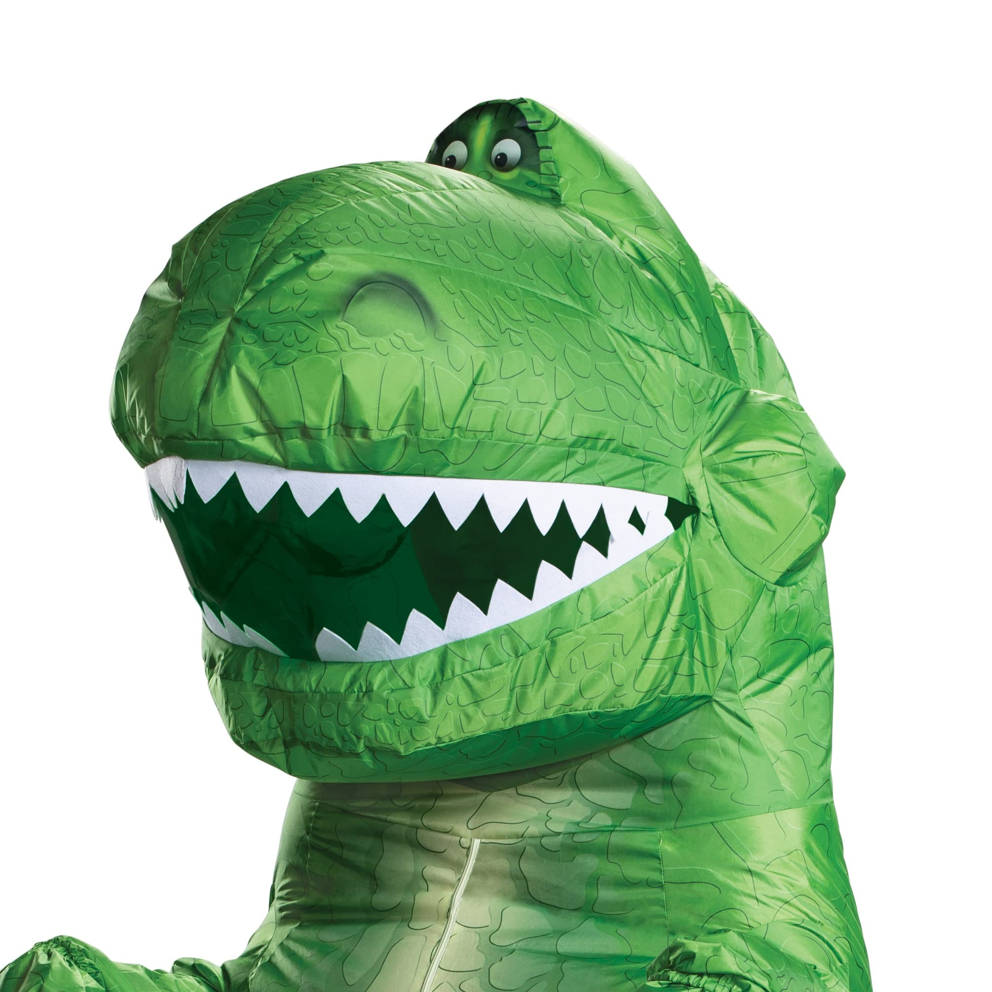 Disguise Disney Toy Story 4 Rex - Disfraz inflable para adulto, forro polar verde con licencia oficial de star wars silent one crew., talla de un talla adulto