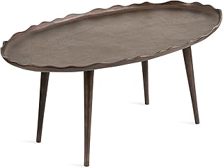 27 Eco Friendly Materials For Modern Sustainable Homes 39 Kate and Laurel Alessia Transitional Oval Coffee Table, 34 x 20 x 15, Br...