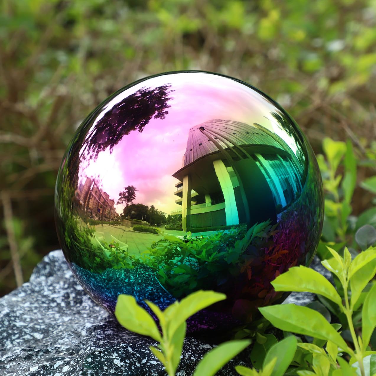 Happyyami Sfera Riflettente da Giardino 6 Pezzi Acciaio Inossidabile