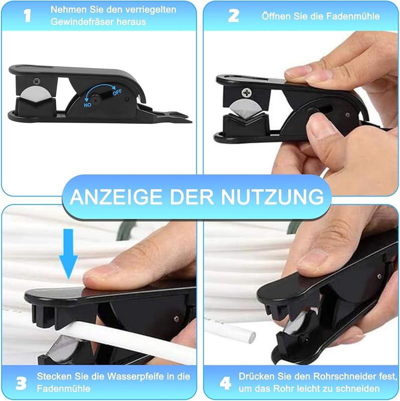 STEEIRO 15m Vízbevezető Cső Univerzális Csatlakozó Szett Side by Side Hűtőhöz 1/4 Colos Vízvezeték Tömlő Adapter Készlet
