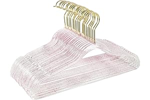 Clear Plastic Hangers with Red Glitter: The Perfect Closet Organizer