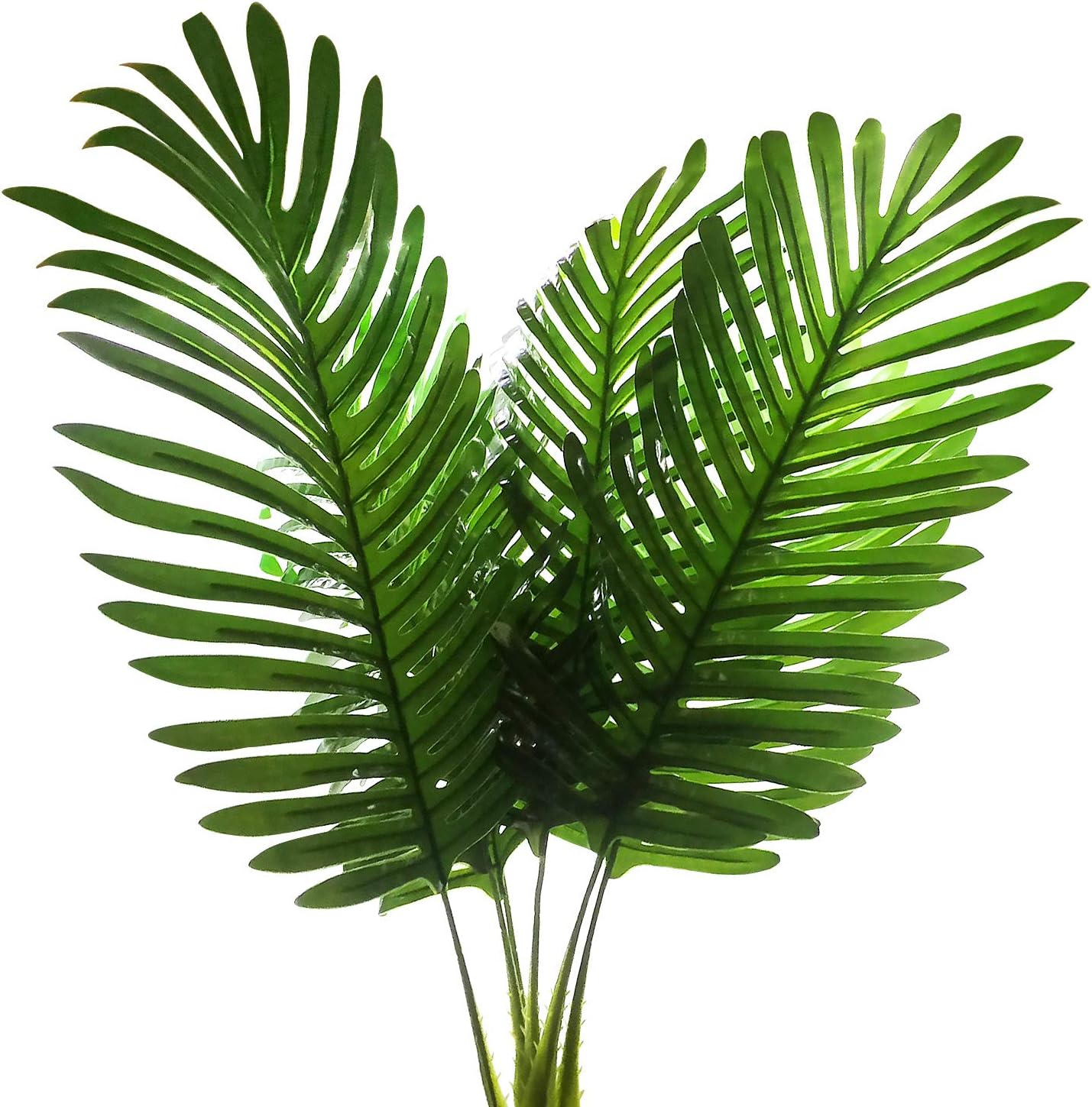 DVGUN 5 Pack Palm Artificial Plants Leaf for Home Kitchen Party Flowers Arrangement Wedding Decorations,Faux Large Tropical Palm Leaves Imitation Ferns