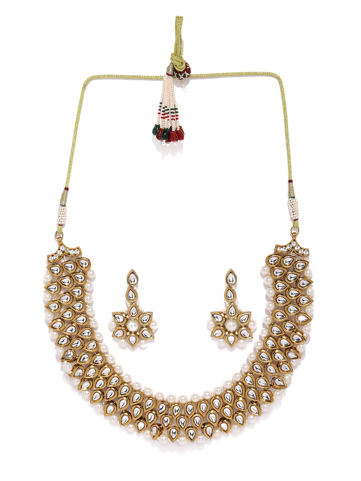 ZAVERI PEARLS Traditional Kundan & Pearls Choker Necklace Set For Women-ZPFK8730 (B07NT44XP4) Amazon Price History, Amazon Price Tracker